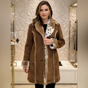 Vintage Regal Faux Fur & Suede Winter Co…
